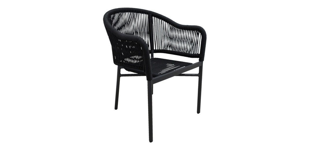 Πολυθρόνα αλουμινίου Legana pakoworld ανθρακί σκελετός- rattan 56x66x82εκ