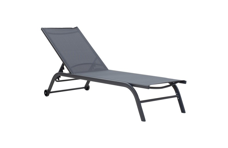 Ξαπλώστρα Jaipur pakoworld αλουμίνιο-textilene ανθρακί