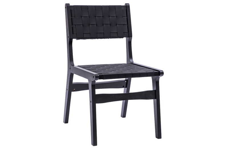 Καρέκλα Ridley pakoworld ξύλο-pu μαύρο