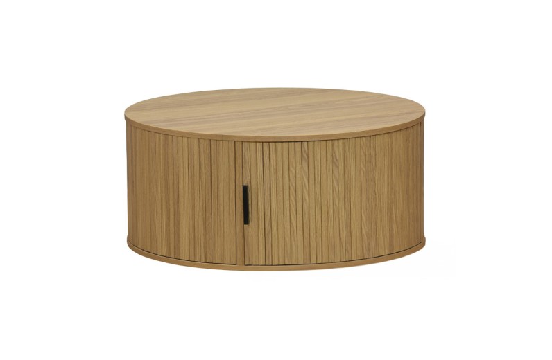 Τραπέζι σαλονιού Scandi pakoworld MDF σε φυσική απόχρωση Φ80x35.5εκ