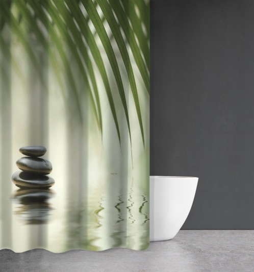 Κουρτίνα Μπάνιου Zen Body Des 811 με Κρίκους