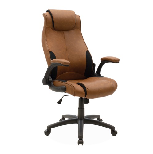 Καρέκλα γραφείου διευθυντή Bear pakoworld pu ταμπά antique-μαύρο