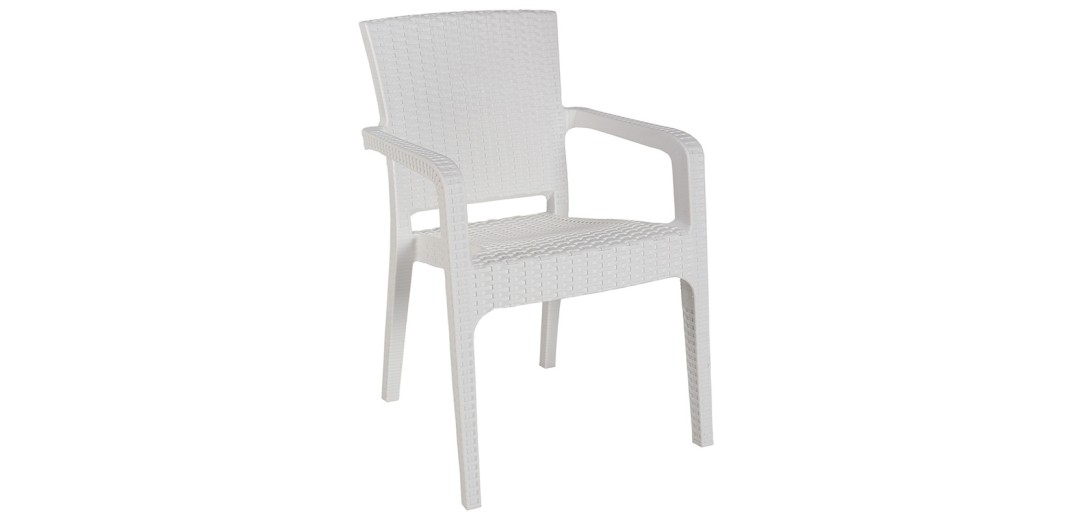 Πολυθρόνα Halcyon pakoworld PP λευκό