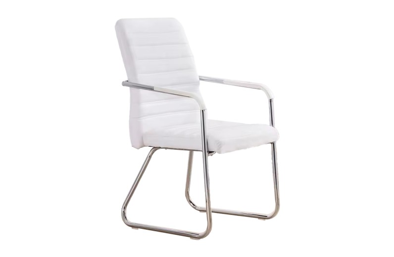Καρέκλα επισκέπτη Sefine pakoworld λευκό pu-πόδι χρωμίου 53x45x97εκ