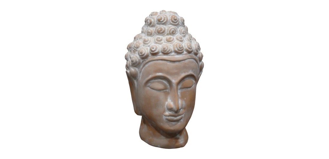 Επιτραπέζιο διακοσμητικό βούδας Rolia Inart γκρι terracotta 16x16x28εκ