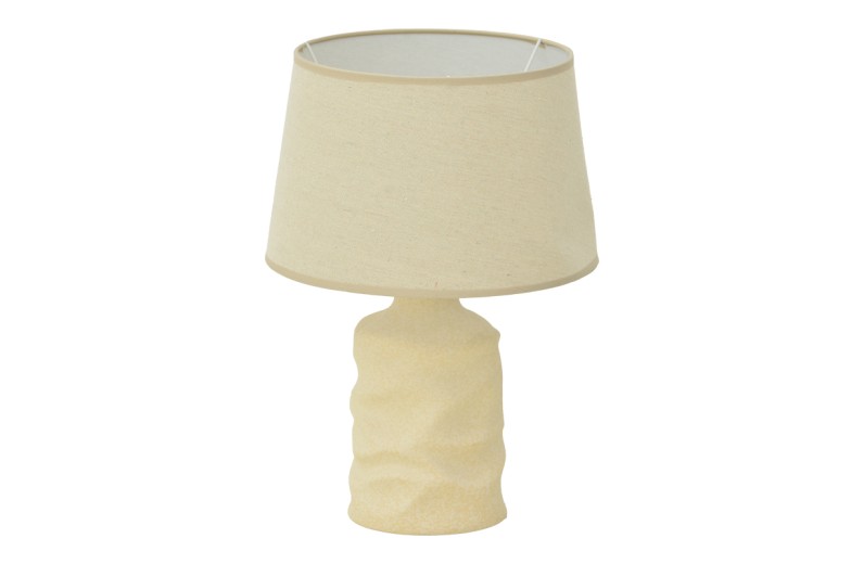 Επιτραπέζιο φωτιστικό Wabbi Inart Ε27 κεραμικό σε μπεζ απόχρωση Φ28x41εκ