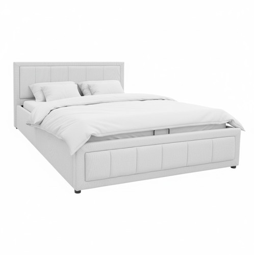 Κρεβάτι Huga pakoworld με αποθηκευτικό χώρο ύφασμα γκρι 160x200εκ