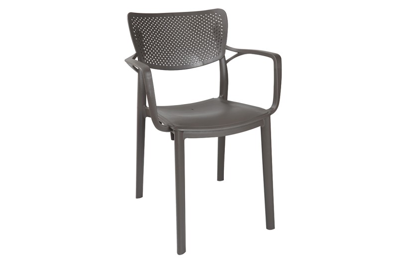 Πολυθρόνα Frontline pakoworld PP ανθρακί