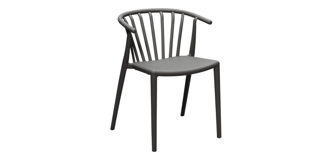 Πολυθρόνα Zelma pakoworld pp σε ανθρακί απόχρωση 55x53x73εκ