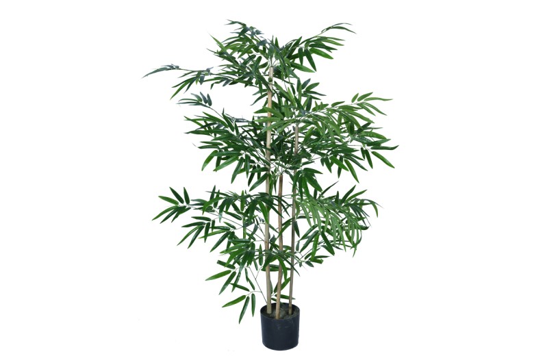 Διακοσμητικό φυτό Bamboo σε γλάστρα Inart πράσινο pp Υ130εκ