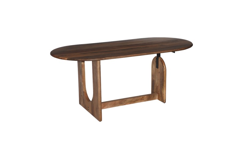 Τραπέζι Jenkou pakoworld mango ξύλο σε φυσική απόχρωση 180x90x76εκ