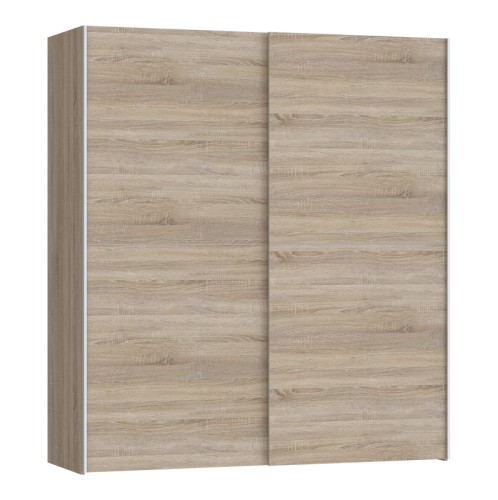 Ντουλάπα ρούχων Noez pakoworld δίφυλλη με ράφια sonoma μελαμίνης 170.5x61x190.5εκ