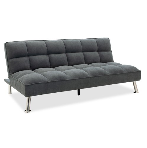 Καναπές-κρεβάτι Rebel pakoworld 3θέσιος με ύφασμα ανθρακί 189x92x82εκ