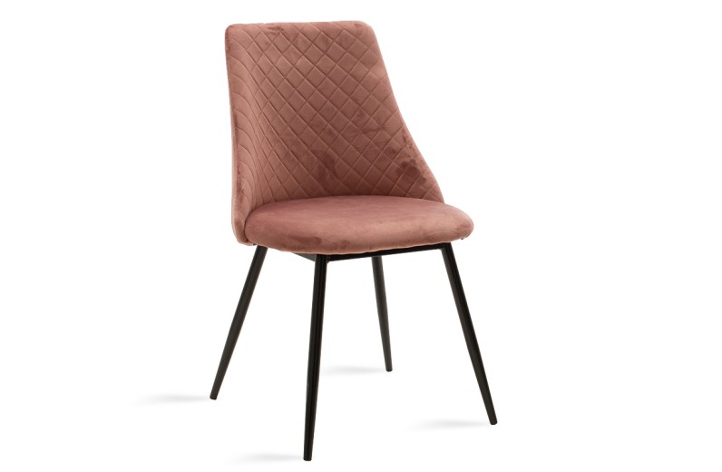 Καρέκλα Giselle pakoworld βελούδο σάπιο μήλο-μαύρο πόδι