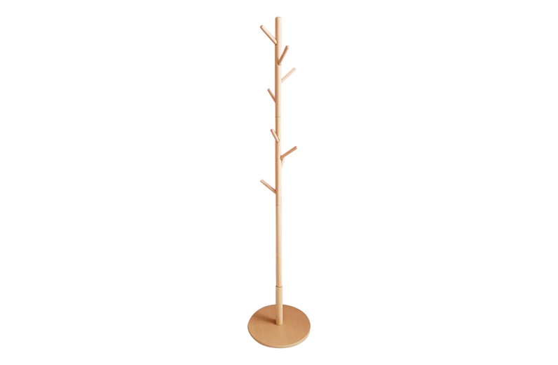 Καλόγερος ρούχων Driko pakoworld ξύλο σε φυσική απόχρωση  Φ38x174εκ