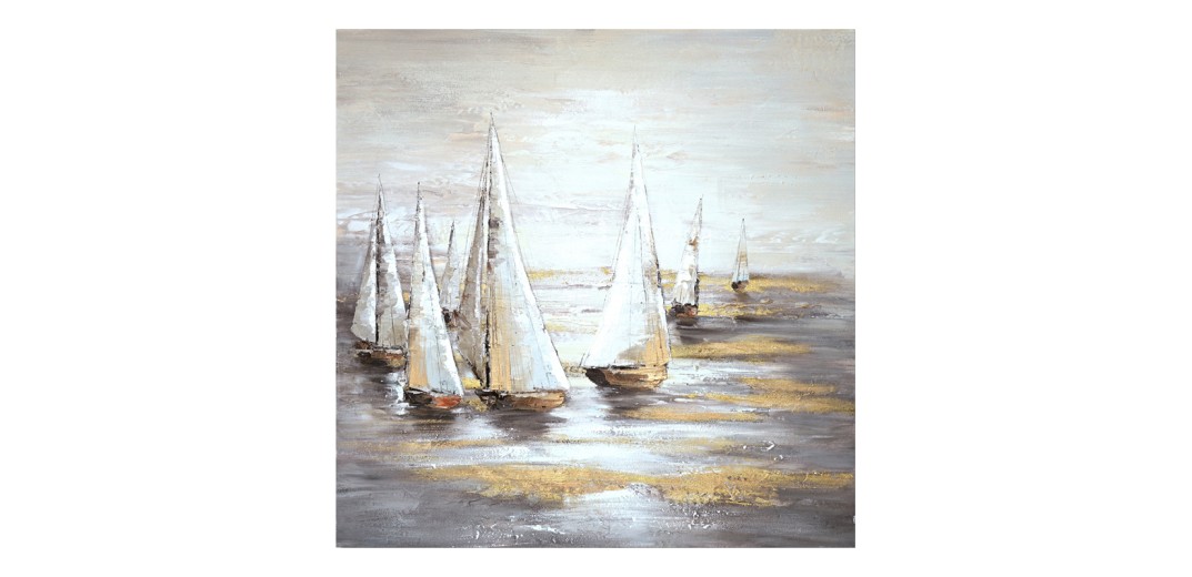 Πίνακας σε καμβά Sailer I Inart 100x3x100εκ