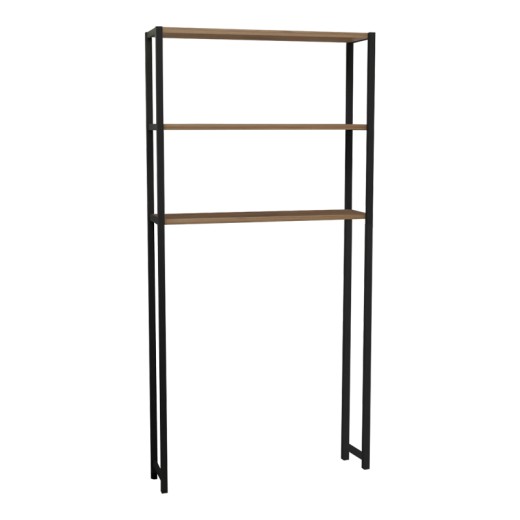 Έπιπλο πλυντηρίου Bothy pakoworld oak μελαμίνης-μαύρο μέταλλο 73x22x150εκ