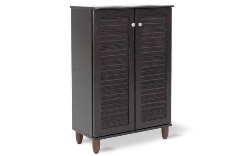 Παπουτσοθήκη-ντουλάπι SANTO pakoworld 10 ζεύγων χρώμα wenge 60x34,5x91,5εκ