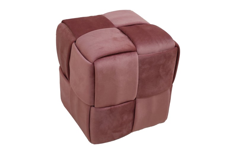 Σκαμπό Jisko pakoworld σάπιο μήλο βελούδο 38x38x40εκ