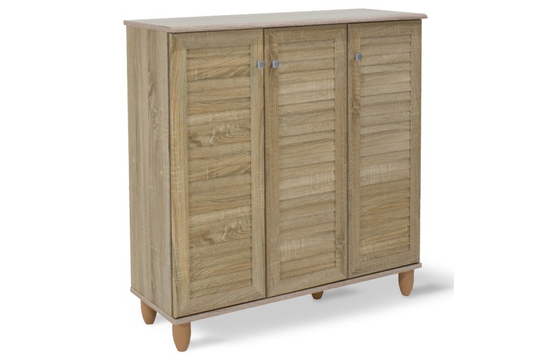 Παπουτσοθήκη-ντουλάπι SANTO pakoworld 16 ζεύγων χρώμα sonoma 89,5x34,5x91,5εκ