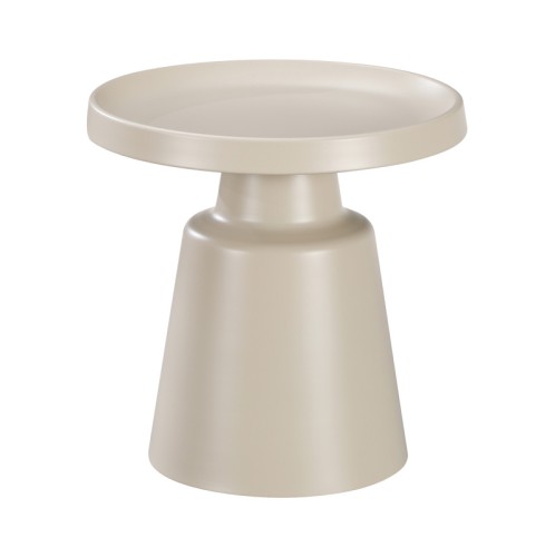 Βοηθητικό τραπέζι Ginoze pakoworld μέταλλο σε cappuccino απόχρωση Φ50x50.5εκ