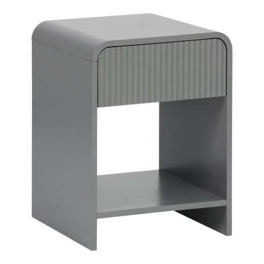 Κομοδίνο Lemperto pakoworld MDF σε γκρι απόχρωση 40x40x53εκ