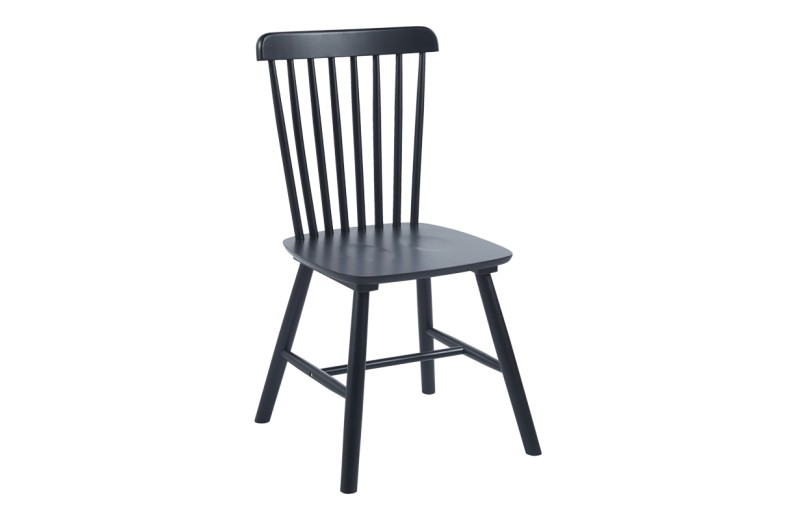 ΣΕΤ 4 TMX Καρέκλα Melia pakoworld rubberwood σε μαύρη απόχρωση 45x51x87εκ