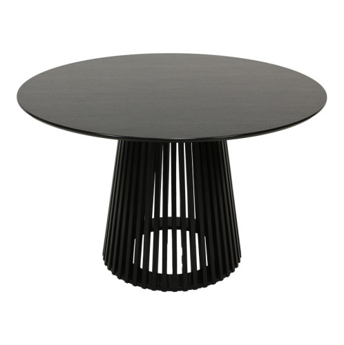 Τραπέζι Domonic pakoworld mdf σε μαύρη απόχρωση Φ120x75εκ