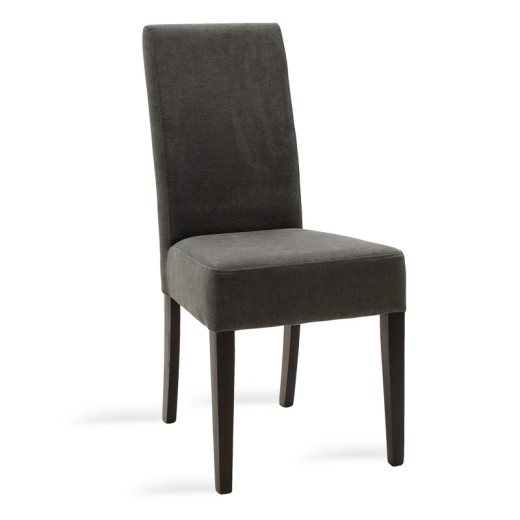 ΣΕΤ 2 TMX Καρέκλα Ditta pakoworld ανθρακί ύφασμα - πόδια ξύλο μασίφ wenge