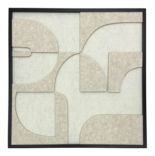 Πίνακας με πλαίσιο Jeire Inart λευκό 62x2.5x62εκ