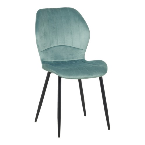 ΣΕΤ 4 TMX Καρέκλα Jelour pakoworld βελούδο σε φυστικί απόχρωση 46.5x60x84εκ