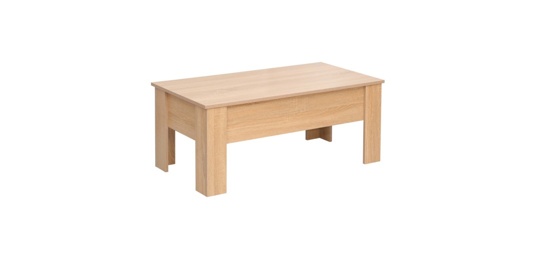 Τραπέζι σαλονιού Ferza pakoworld πολυμορφικό σε oak απόχρωση 100x50x42εκ