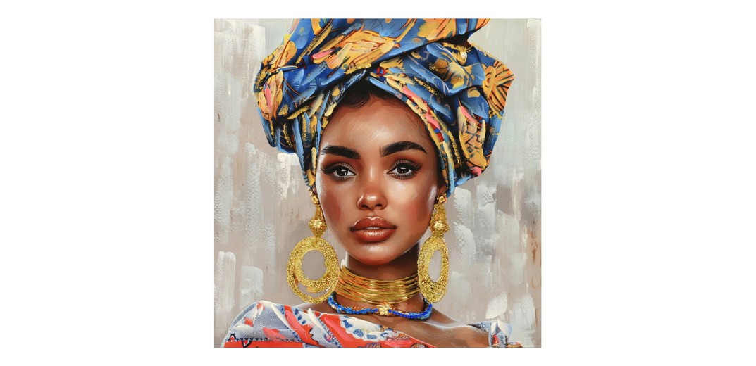 Πίνακας σε καμβά Turban 3D Inart 80x3x80εκ