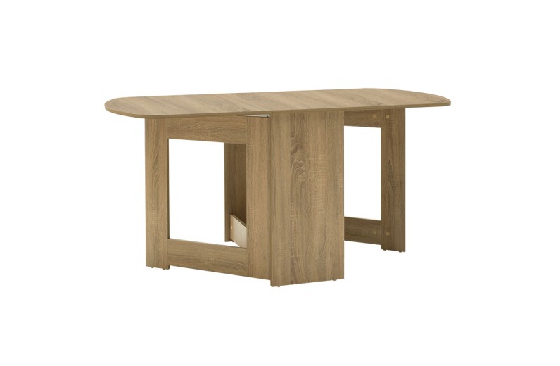 Τραπέζι Nadine pakoworld πολυμορφικό-επεκτεινόμενο χρώμα sonoma 160x80x76.5εκ