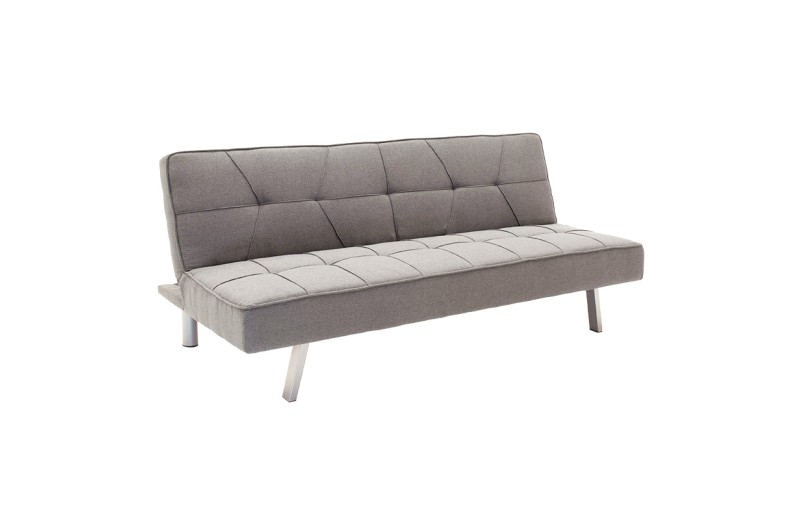 Καναπές-κρεβάτι Travis pakoworld 3θέσιος ύφασμα γκρι 175x83x74εκ
