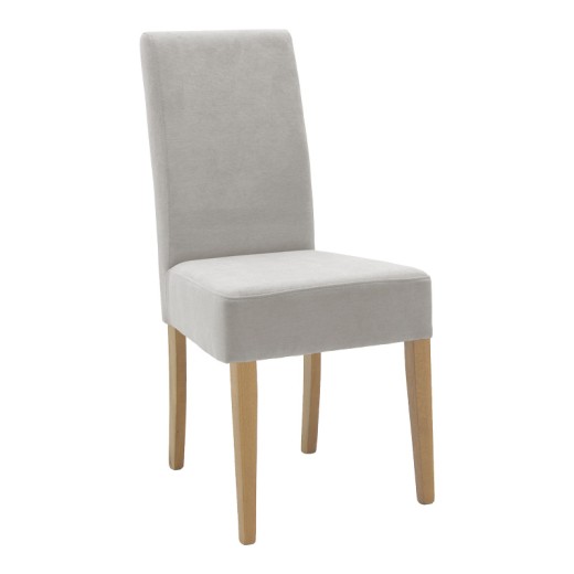 ΣΕΤ 2 TMX Καρέκλα Ditta pakoworld ύφασμα γκρι-πόδι sonoma 44x56x96εκ