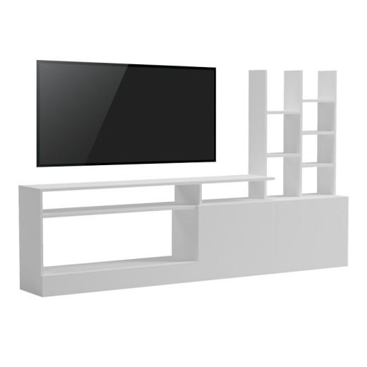 Σύνθετο σαλονιού Seruno pakoworld λευκό  170x25x100εκ