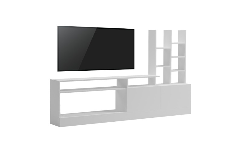 Σύνθετο σαλονιού Seruno pakoworld λευκό  170x25x100εκ