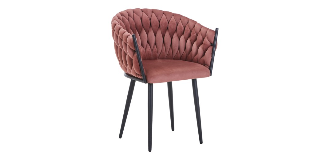 ΣΕΤ 2 TMX Πολυθρόνα Vivian pakoworld σάπιο μήλο βελούδο-πόδι μαύρο μέταλλο 61x55x80εκ