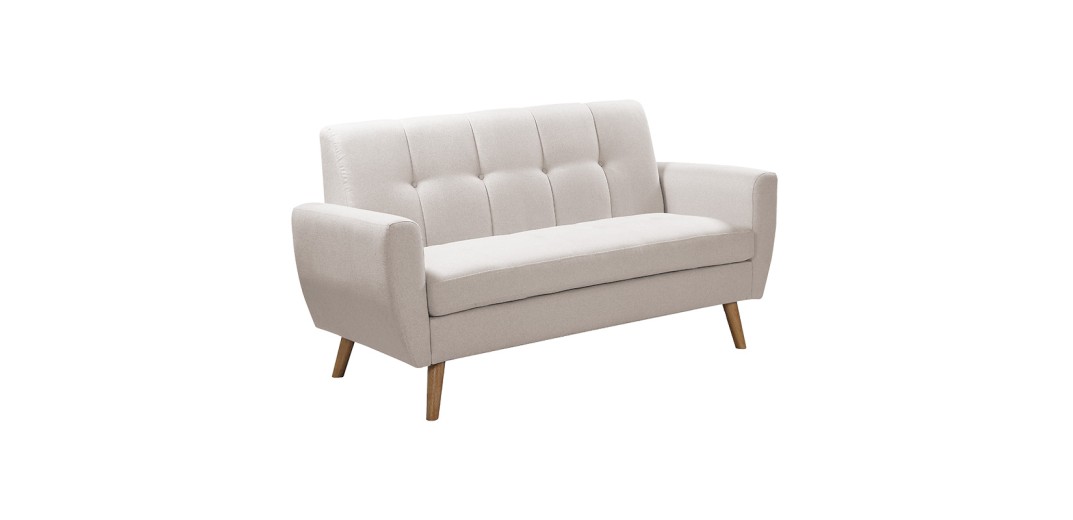 Καναπές Decency pakoworld 2θέσιος ύφασμα μπεζ 149x75x86εκ