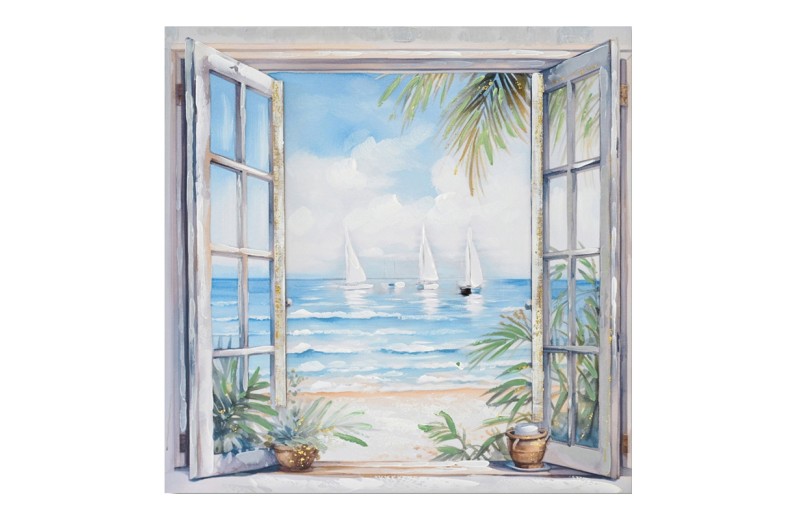 Πίνακας σε καμβά Deive Ι 3D Inart 80x3x80εκ