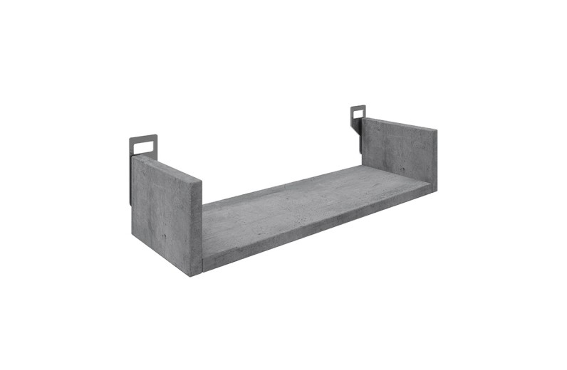 Ραφιέρα τοίχου Derva pakoworld σε cement γκρι απόχρωση 45x15x10cm