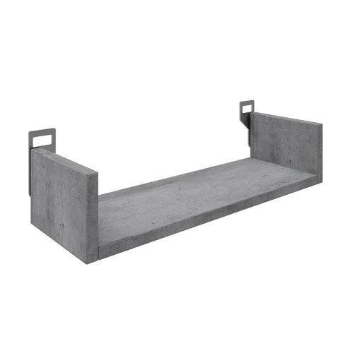 Ραφιέρα τοίχου Derva pakoworld σε cement γκρι απόχρωση 45x15x10cm