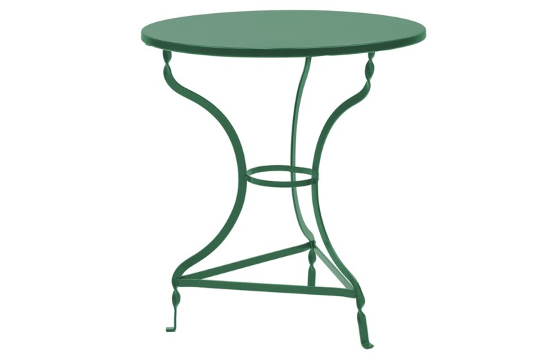 Τραπέζι Ζαππείου Noah pakoworld μεταλλικό πράσινο Φ70x72εκ