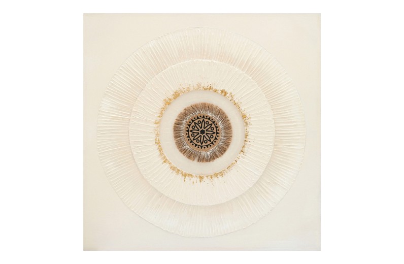 Πίνακας σε καμβά Circled I 3D Inart 80x3x80εκ