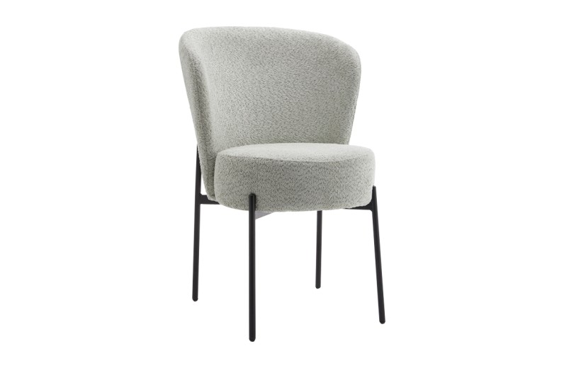 ΣΕΤ 2 TMX Καρέκλα Houlian pakoworld μέντα ύφασμα-πόδι μαύρο μέταλλο 44x66x89εκ