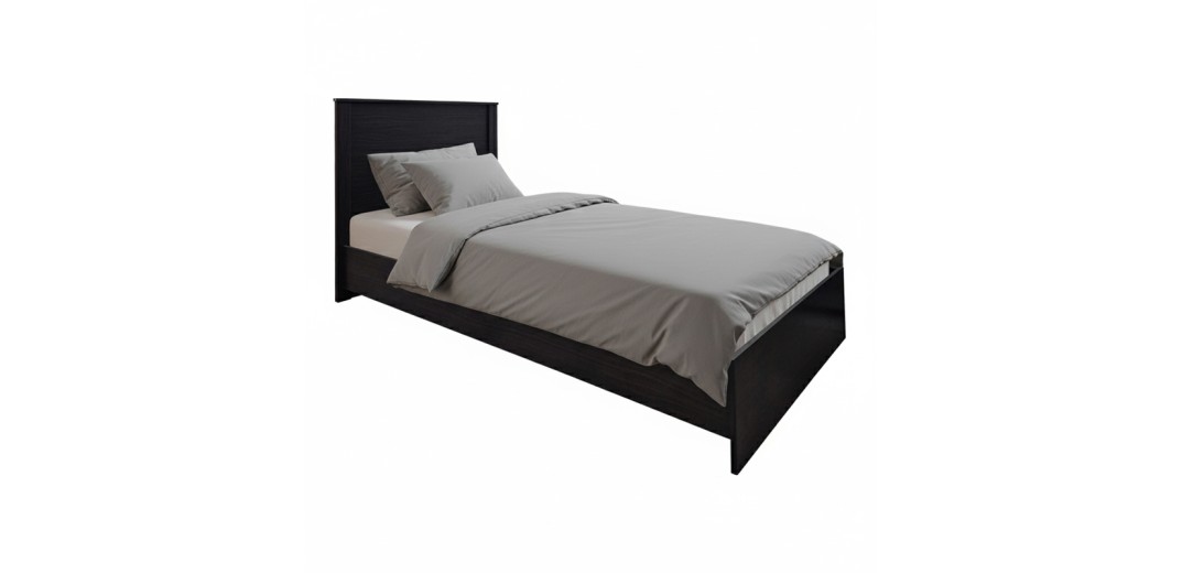 Κρεβάτι Athos pakoworld σε wenge απόχρωση 90x190εκ