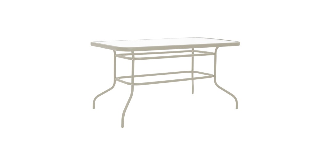 Τραπέζι Valor pakoworld μέταλλο σαμπανιζέ-γυαλί 110x60x70εκ