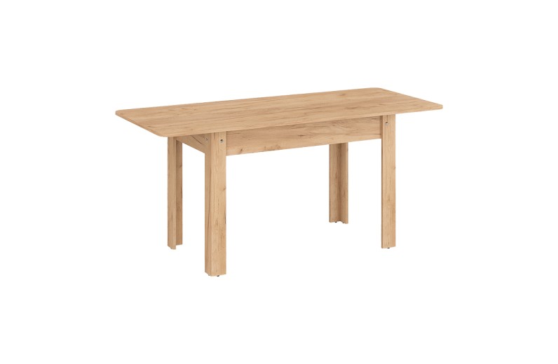 Τραπέζι Quiin pakoworld επεκτεινόμενο μελαμίνης σε oak απόχρωση 120-164x70x73.5εκ