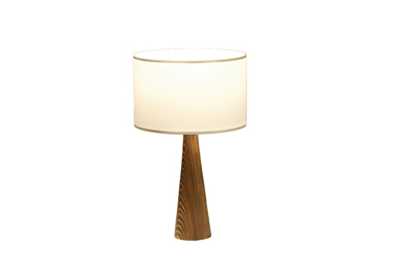 Επιτραπέζιο φωτιστικό Kalito pakoworld ivory-καφέ Φ24x45εκ